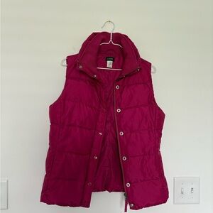J. Crew Women's Fuchsia Puffer Vest